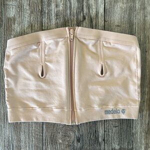 Medela Easy Expressions Bustier Bra Sz Large Hands Free Pumping Nursing Beige